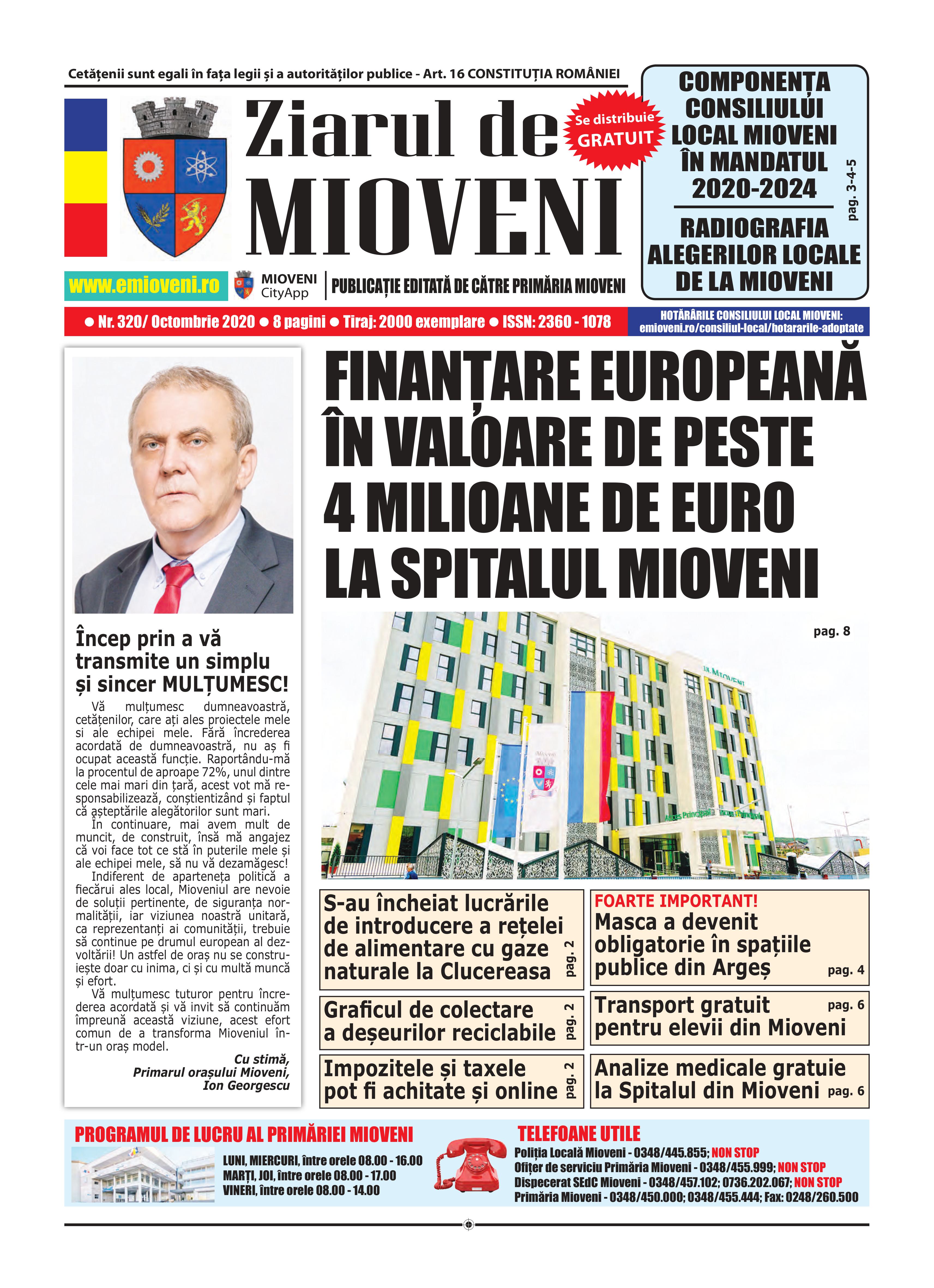 Ziarul de Mioveni nr. 320 - Octombrie 2020