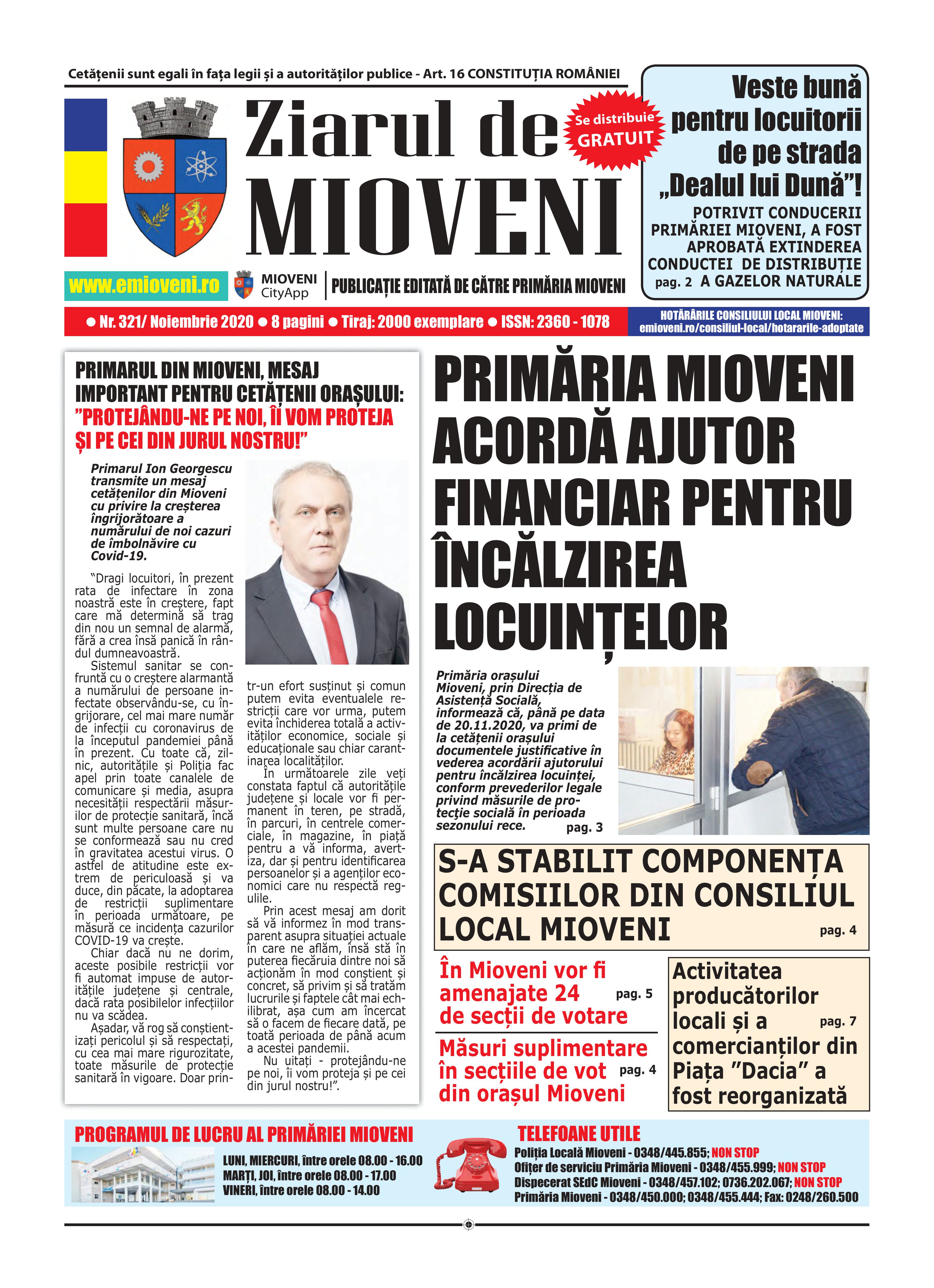 Ziarul de Mioveni nr. 321 - Noiembrie 2020