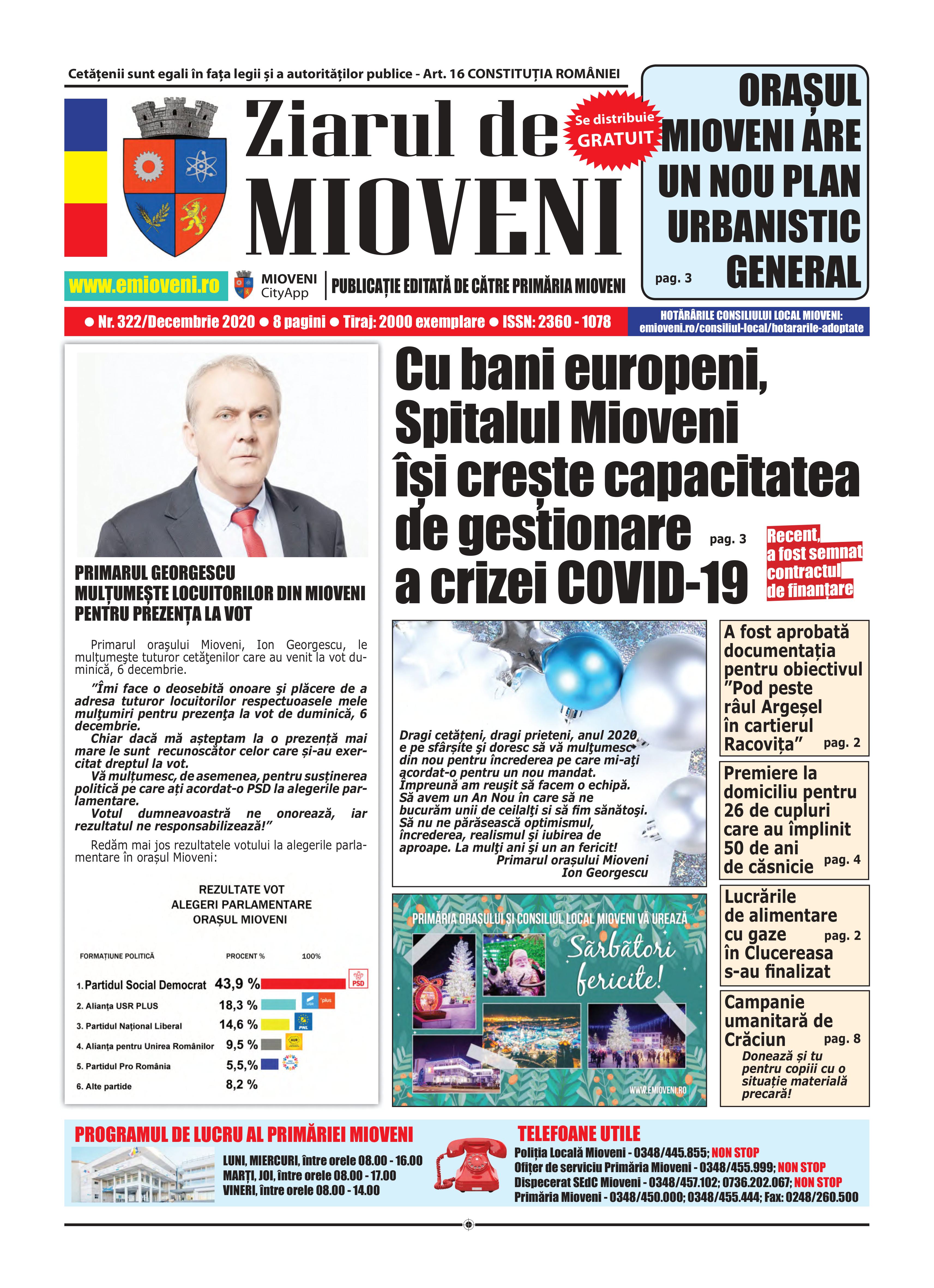 Ziarul de Mioveni nr. 322 - Decembrie 2020
