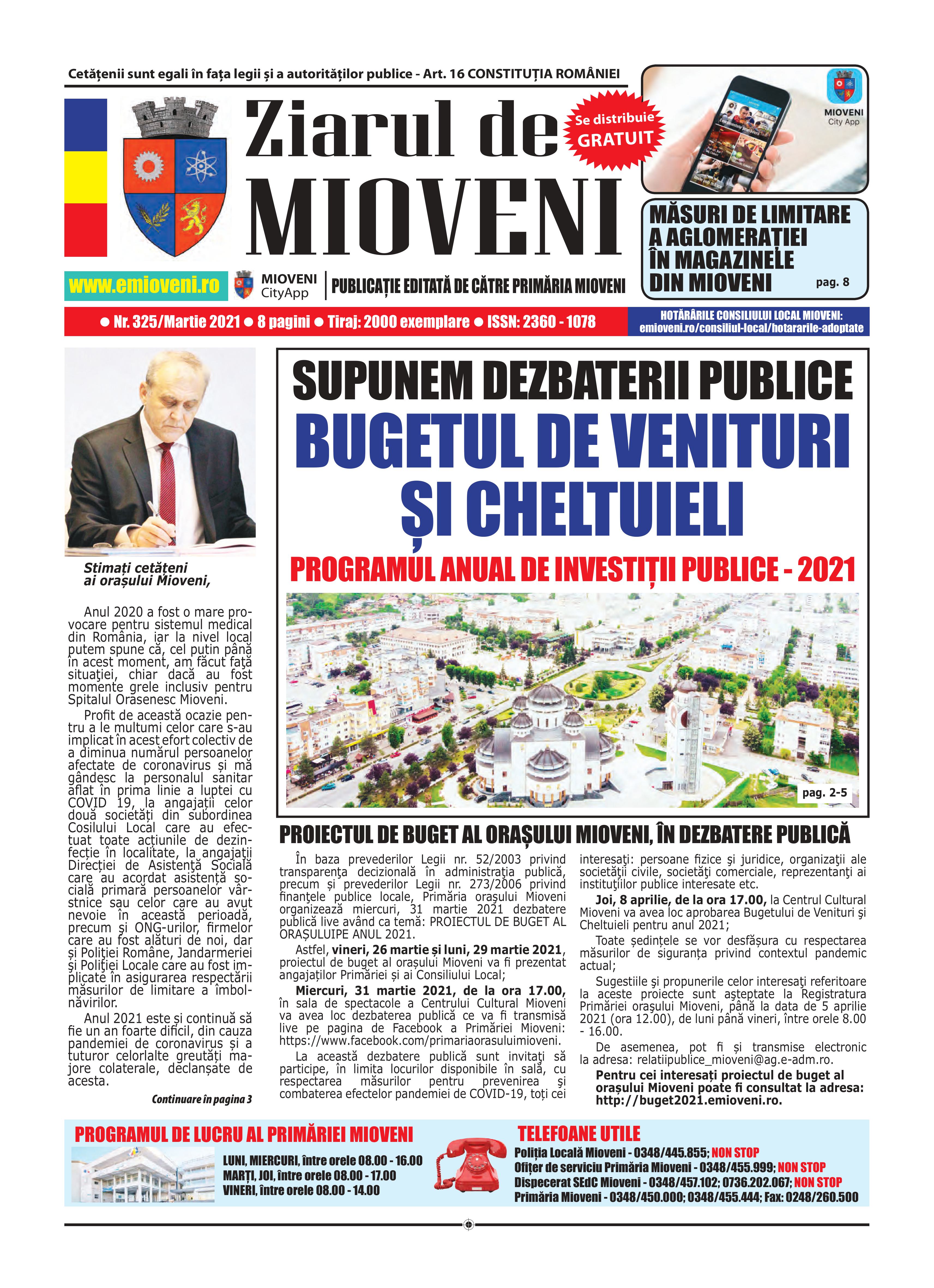 Ziarul de Mioveni nr. 325 - Martie 2021