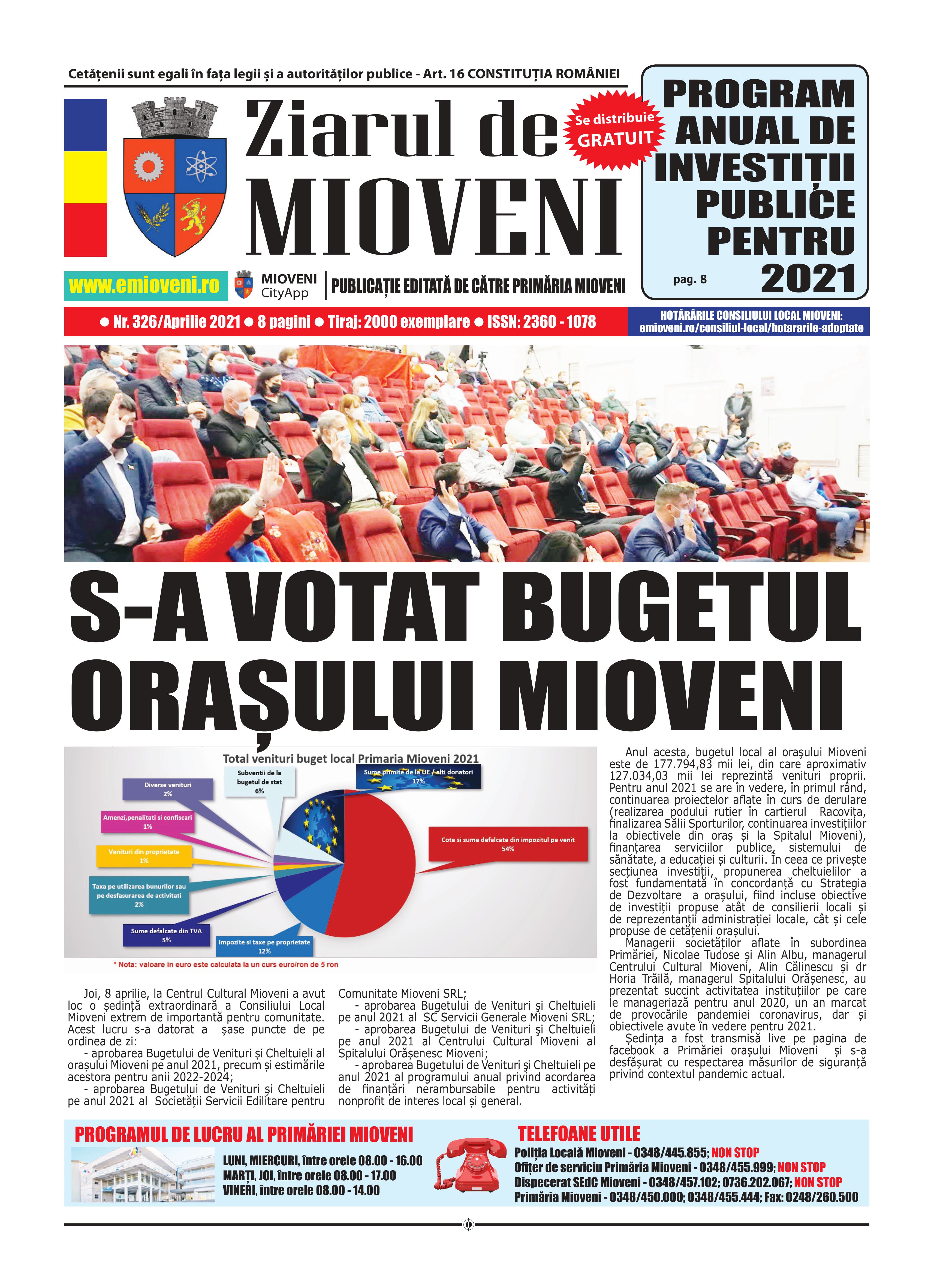 Ziarul de Mioveni nr. 326 - Aprilie 2021