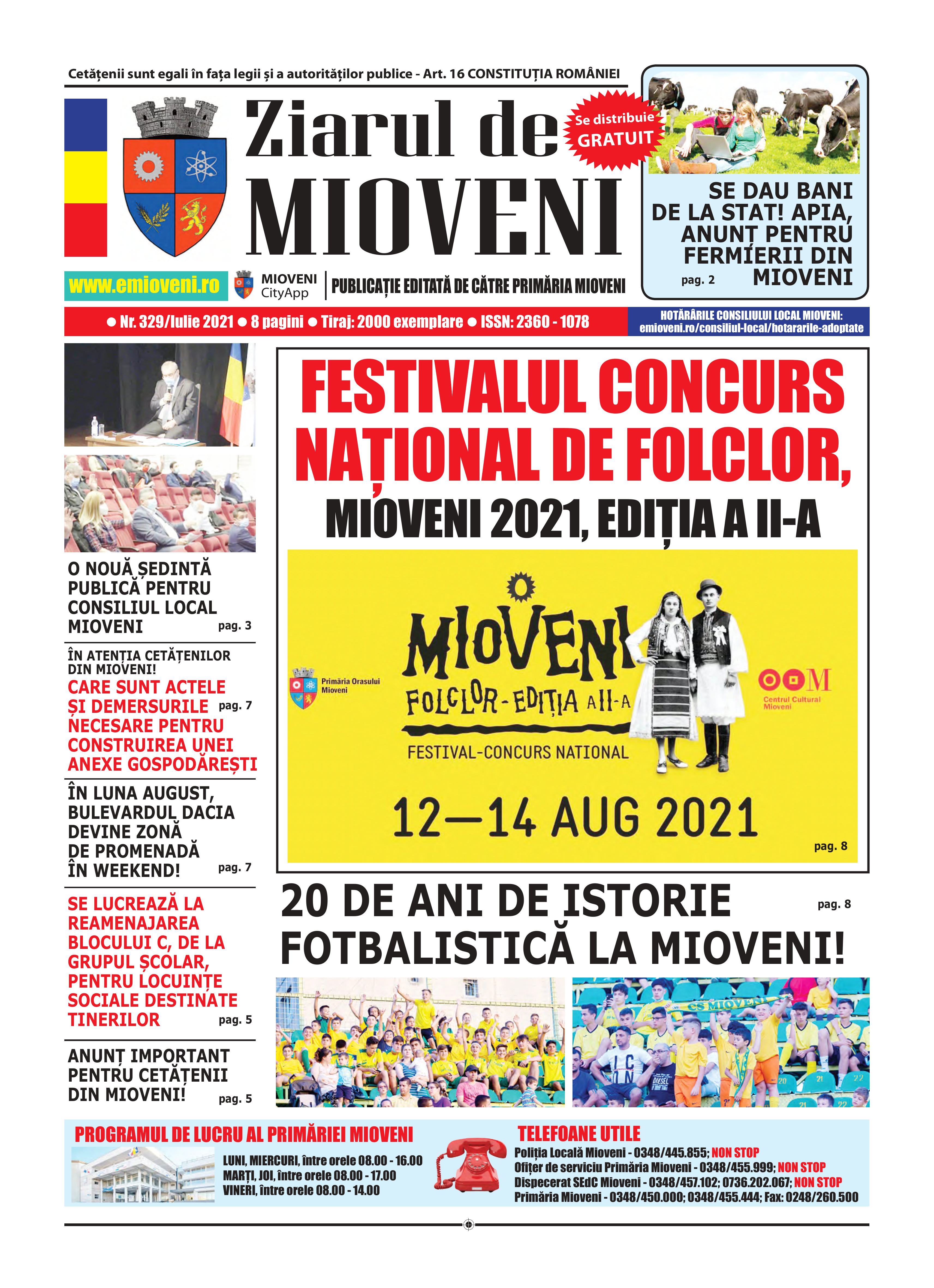 Ziarul de Mioveni nr. 329 - Iulie 2021