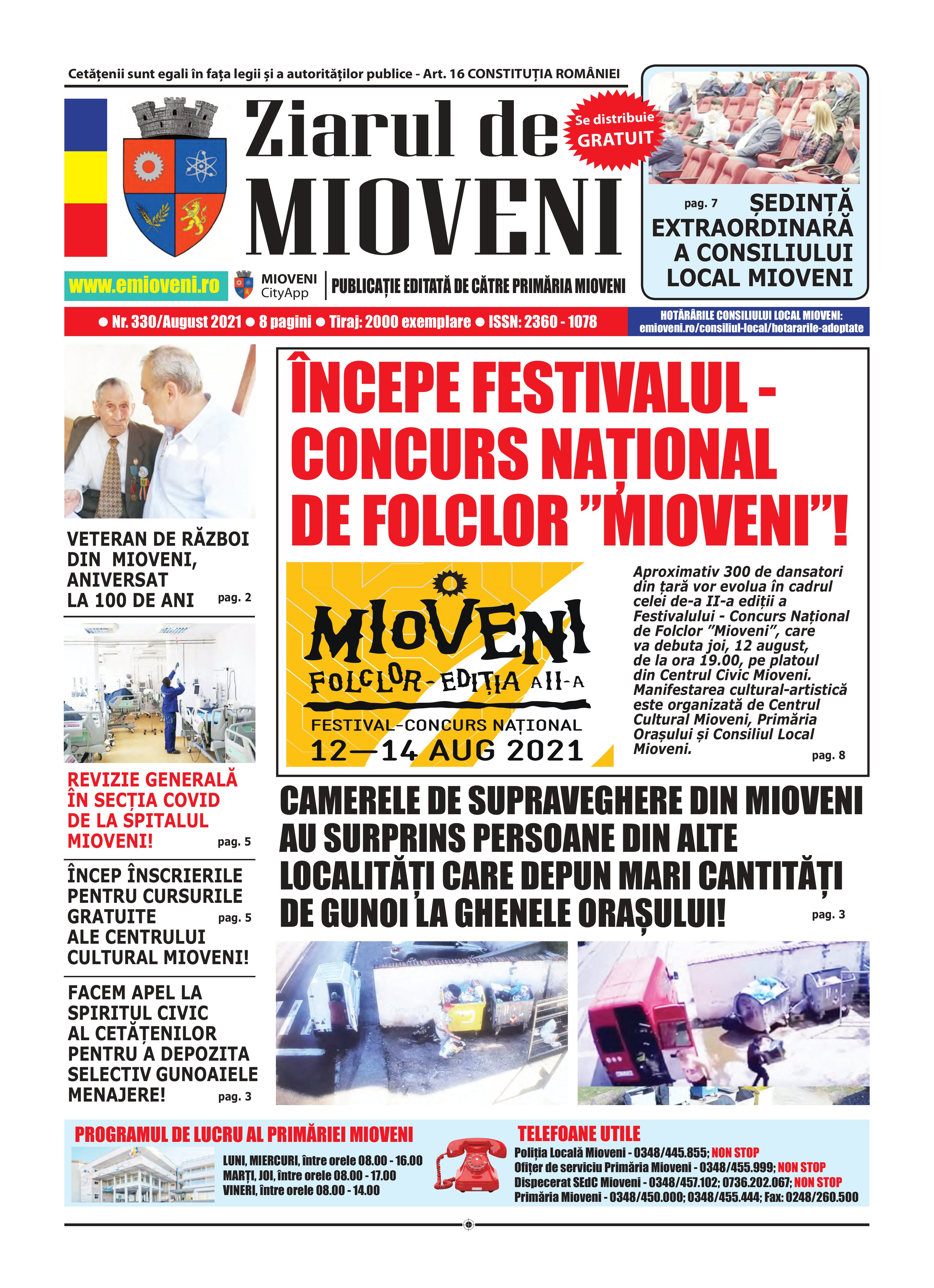 Ziarul de Mioveni nr. 330 - August 2021