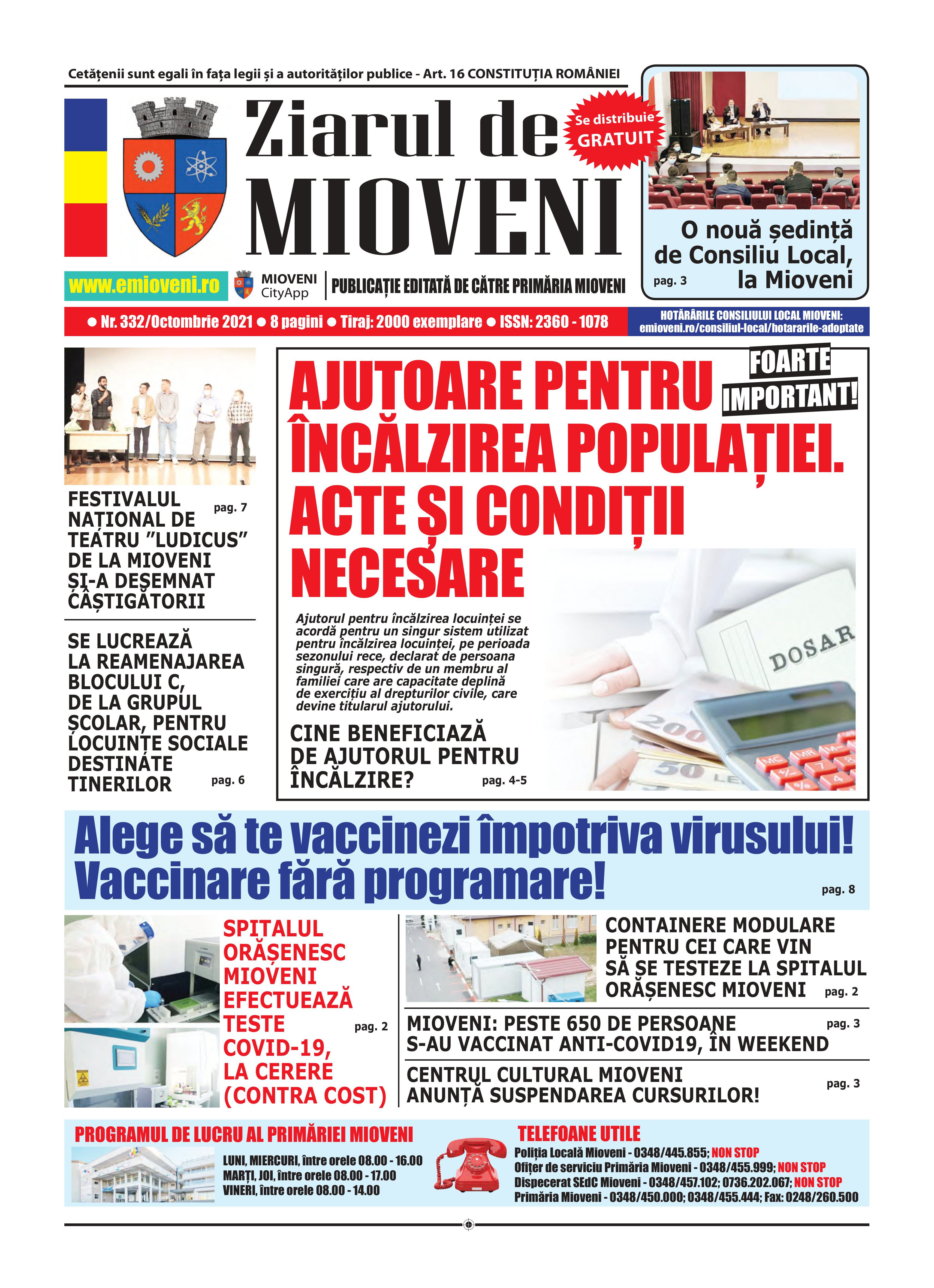 Ziarul de Mioveni nr. 332 - Octombrie 2021