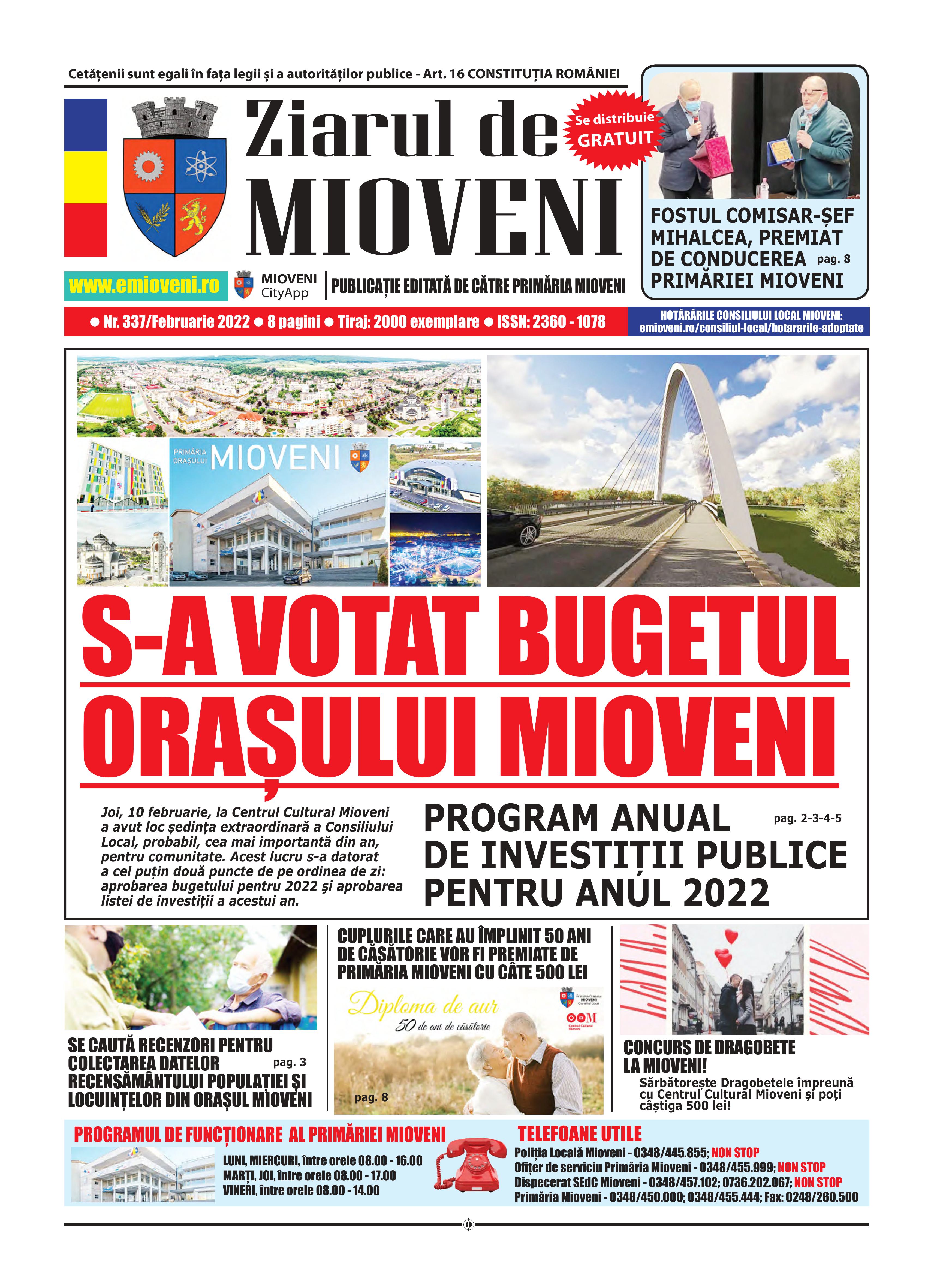 Ziarul de Mioveni nr. 337 - Februarie 2022