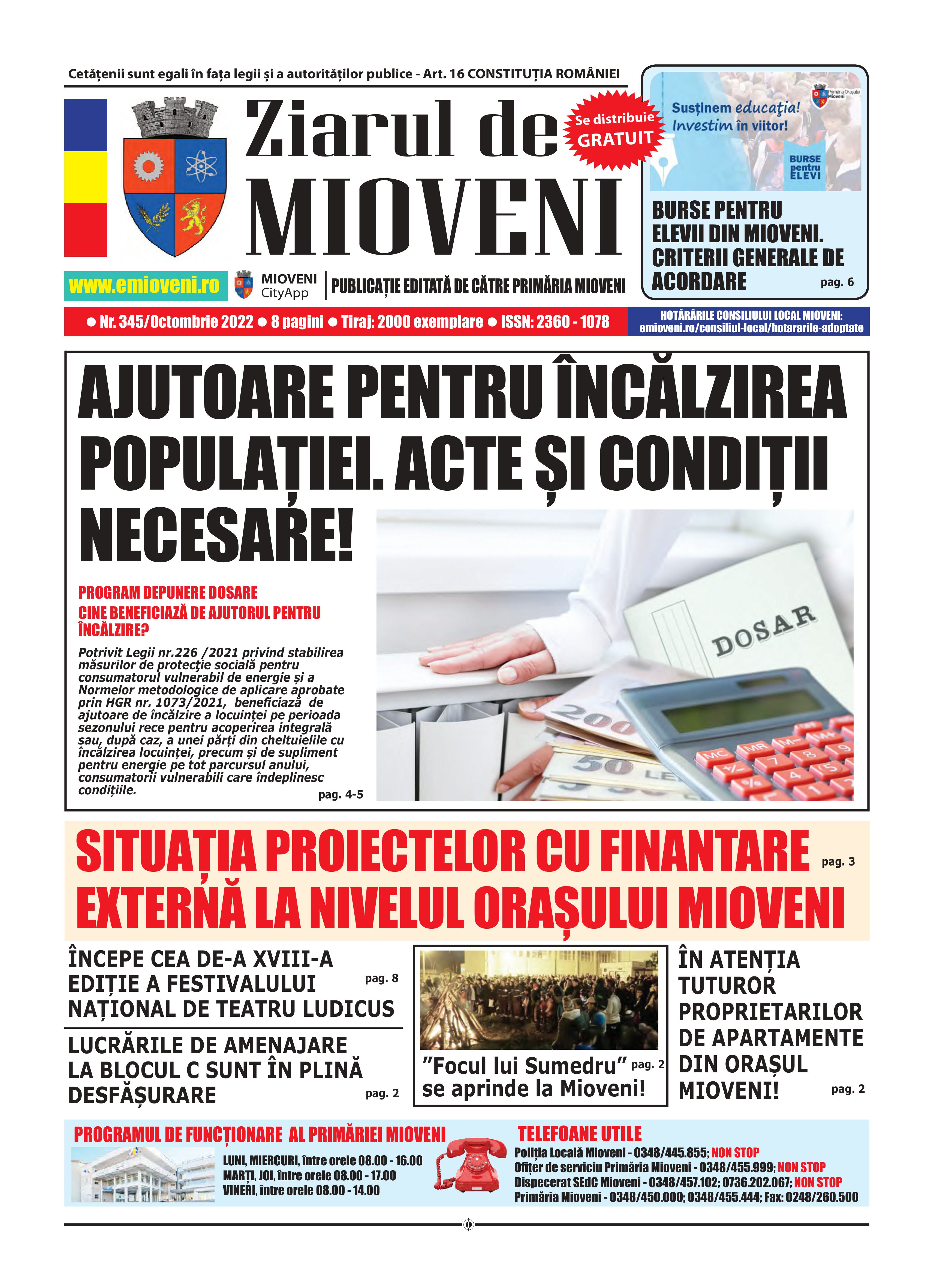 Ziarul de Mioveni nr. 345 - Octombrie 2022