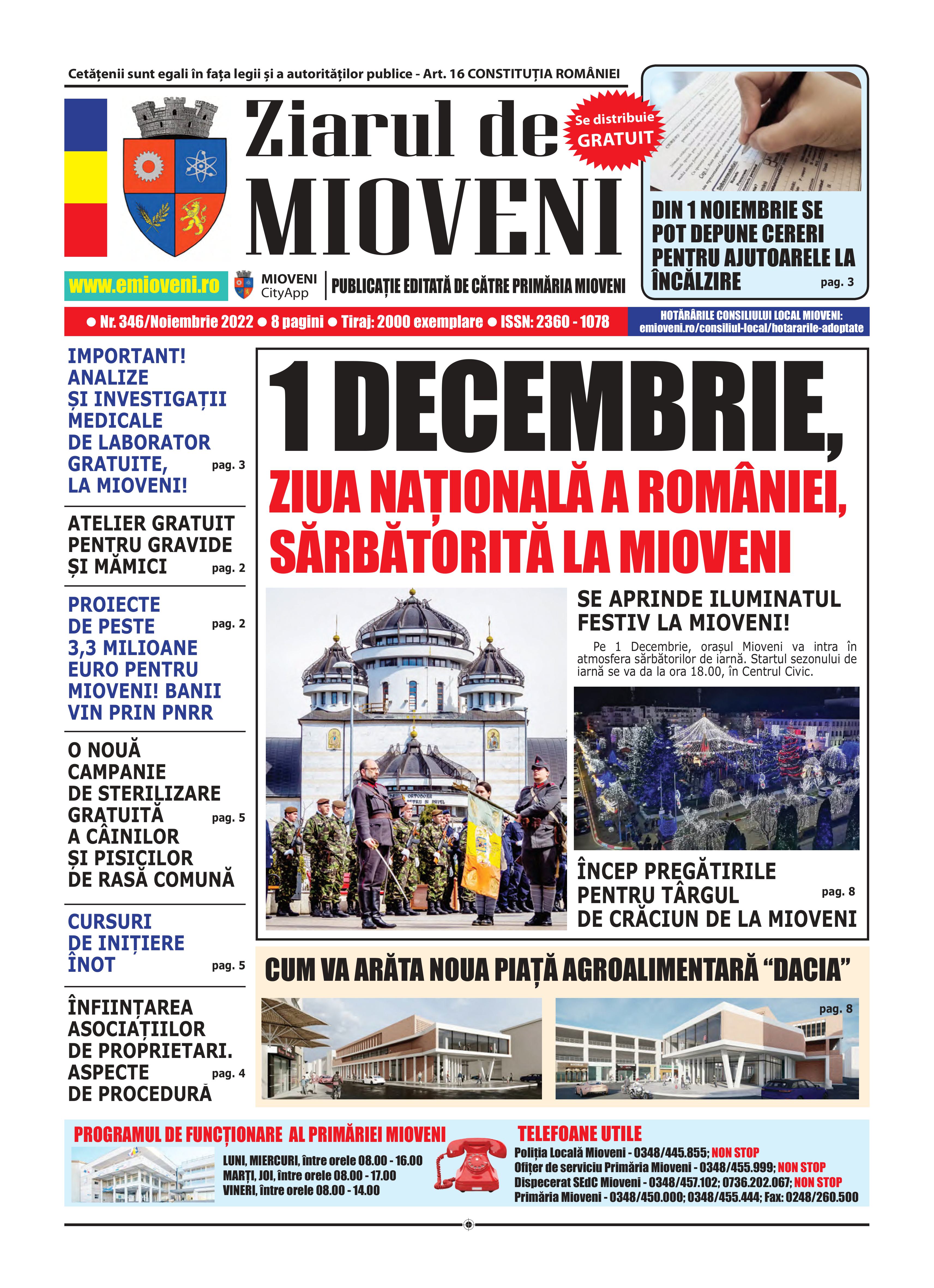 Ziarul de Mioveni nr. 346 - Noiembrie 2022