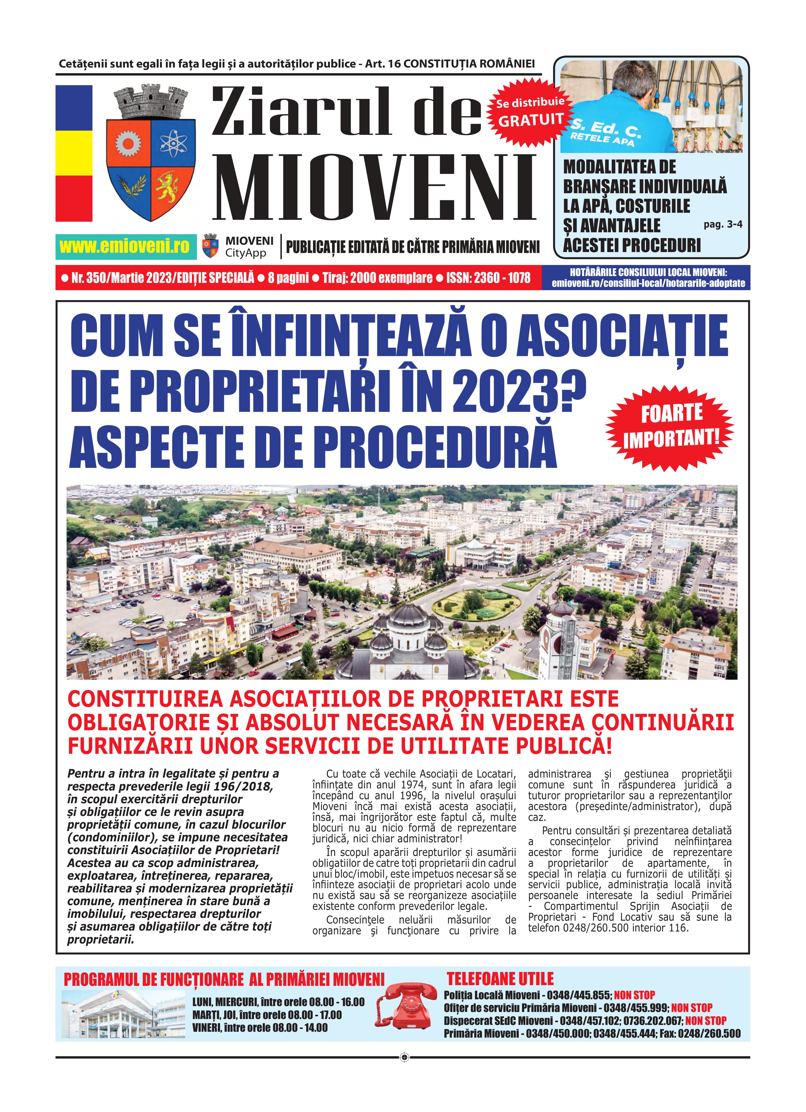 Ziarul de Mioveni nr. 350 - Martie 2023