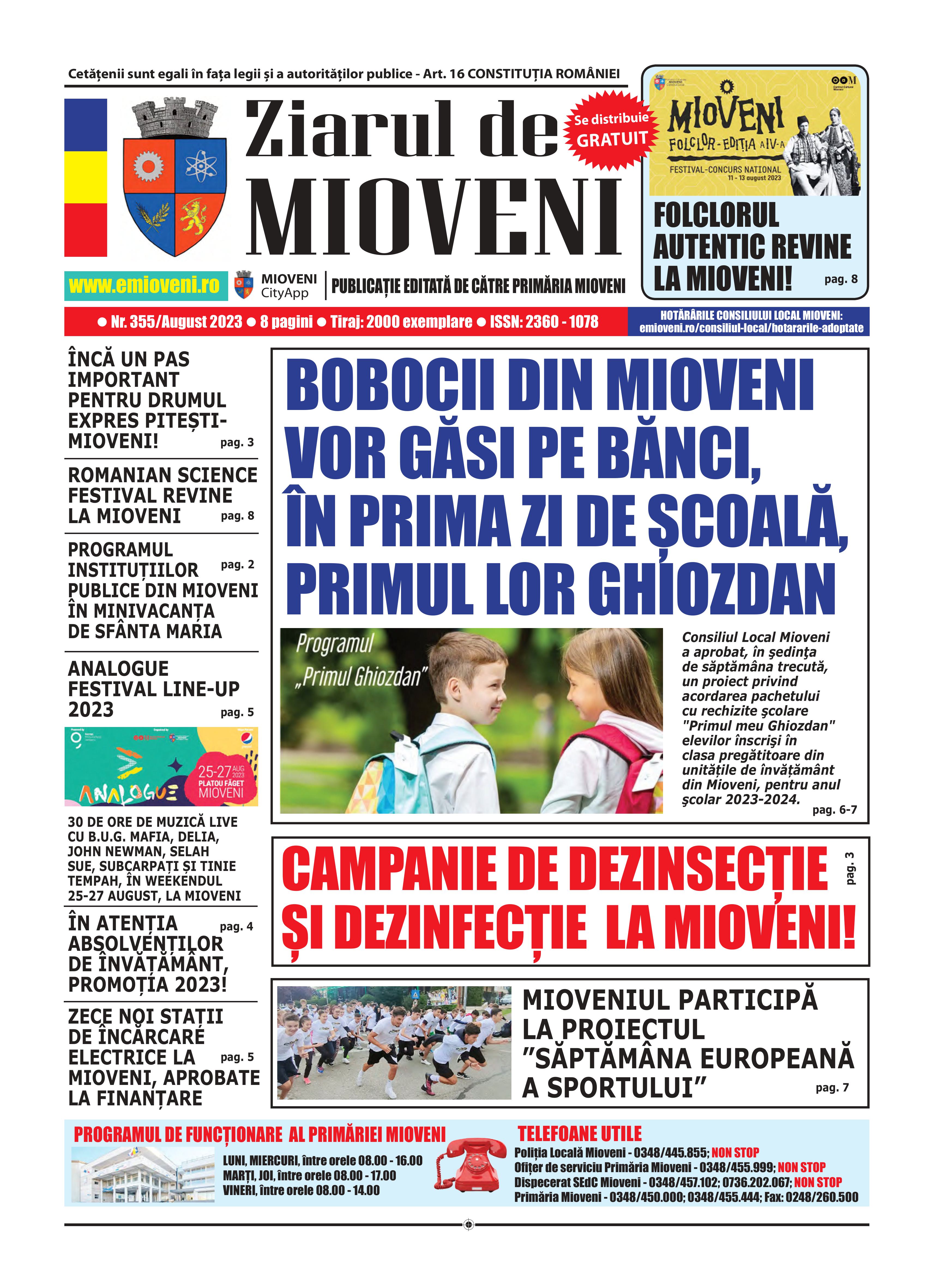 Ziarul de Mioveni nr. 355 - August 2023