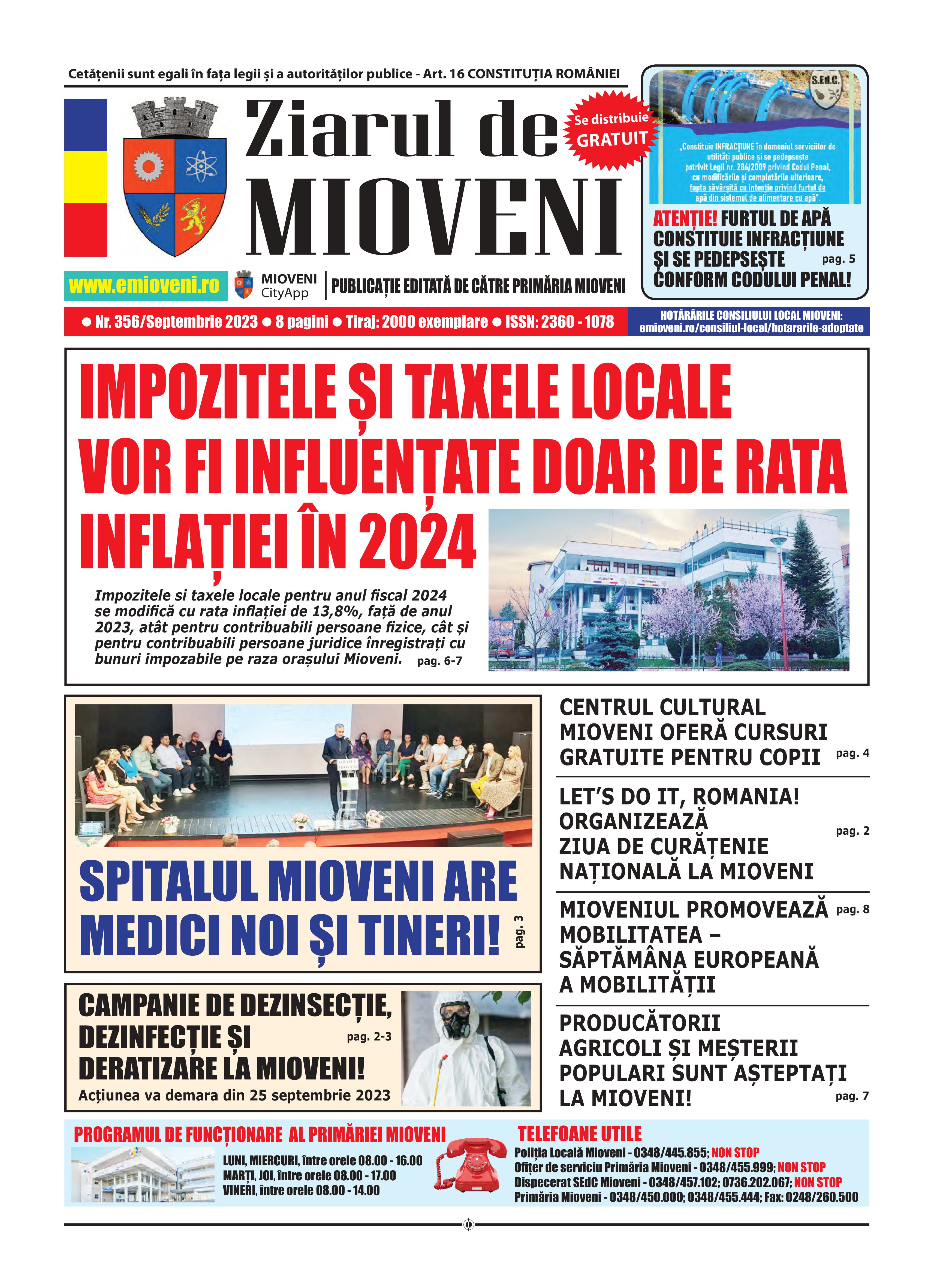 Ziarul de Mioveni nr. 356 - Septembrie 2023