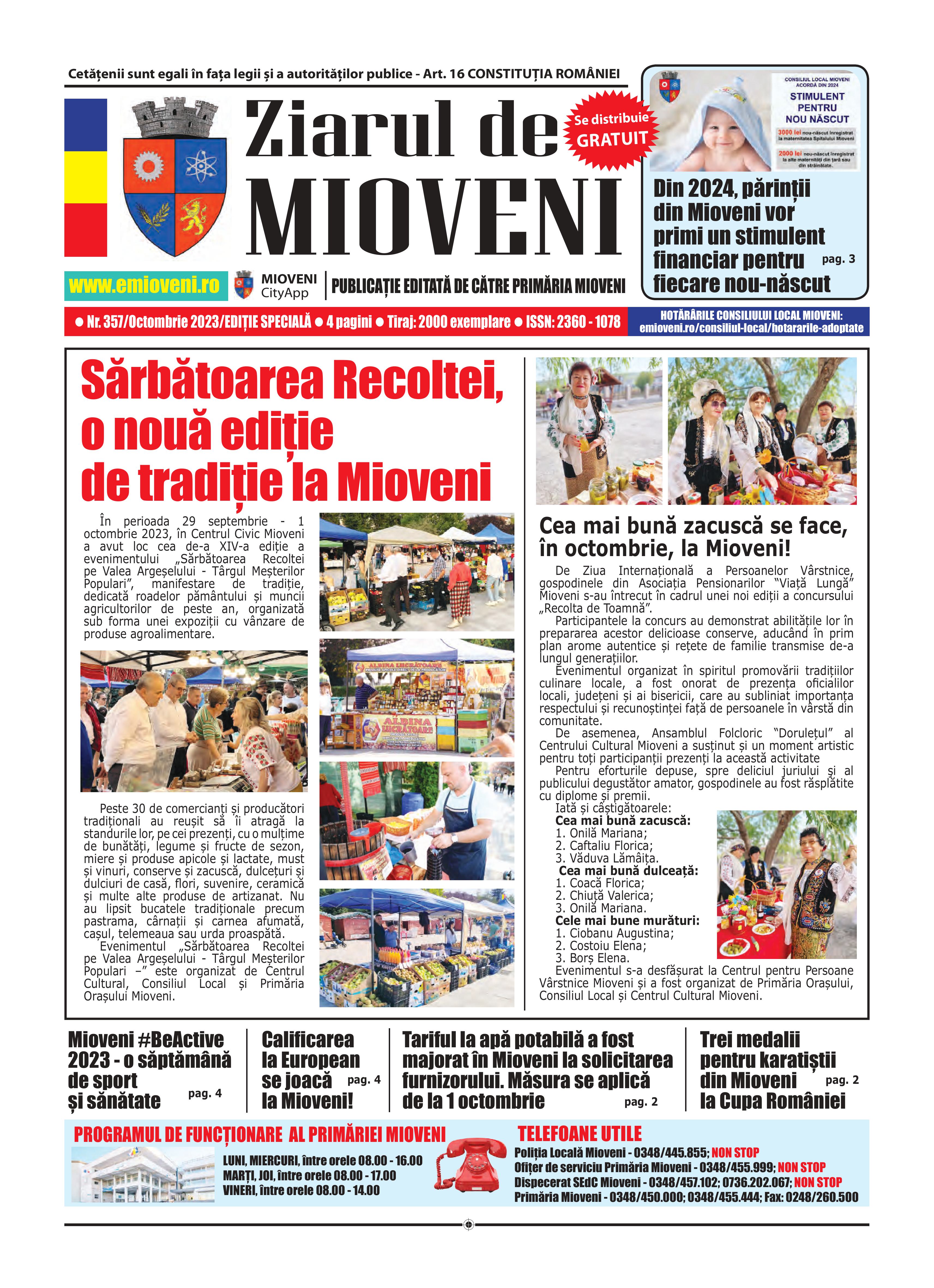 Ziarul de Mioveni nr. 357 - Octombrie 2023