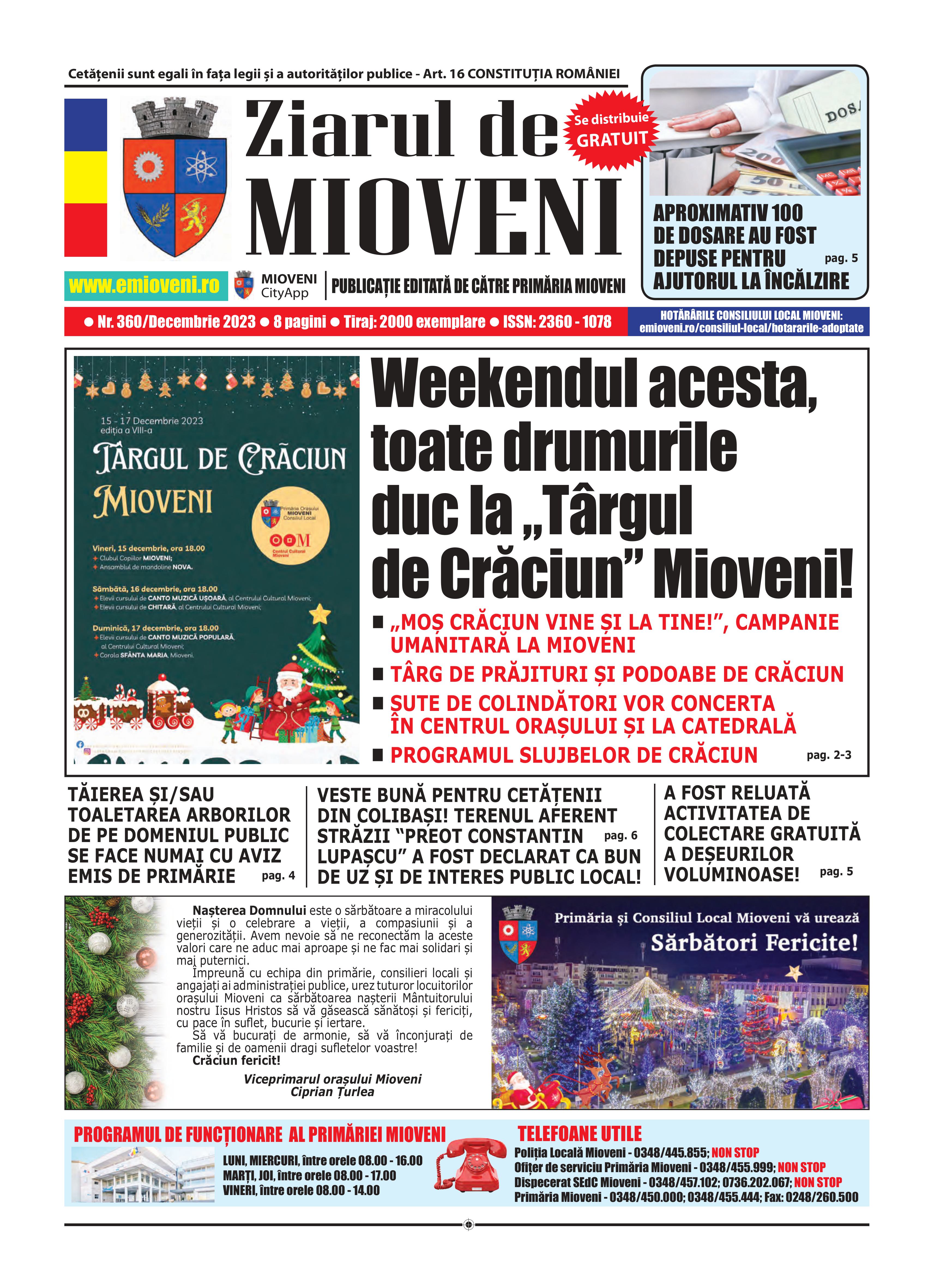 Ziarul de Mioveni nr. 360 - Decembrie 2023