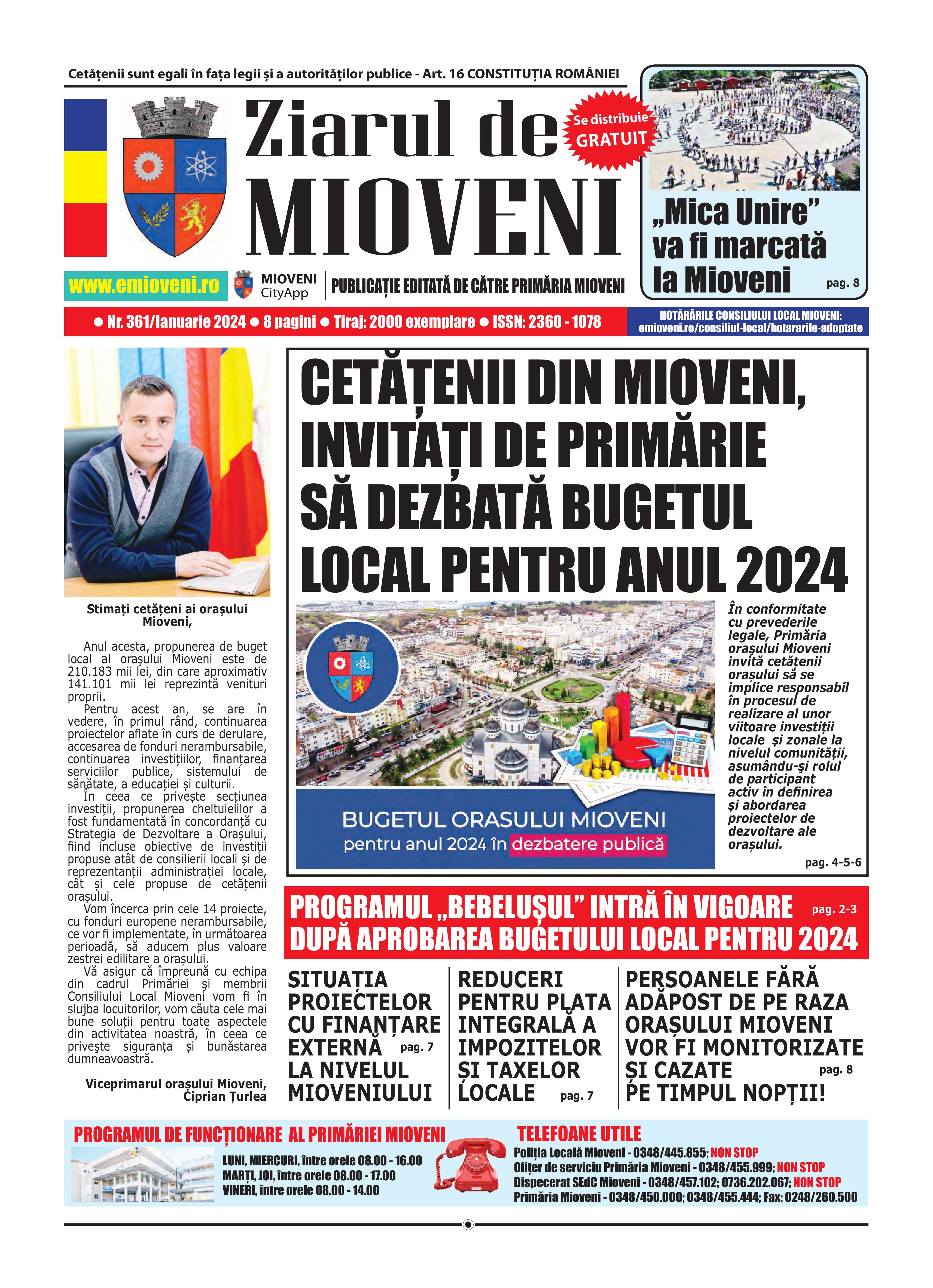Ziarul de Mioveni nr. 361 - Ianuarie 2024