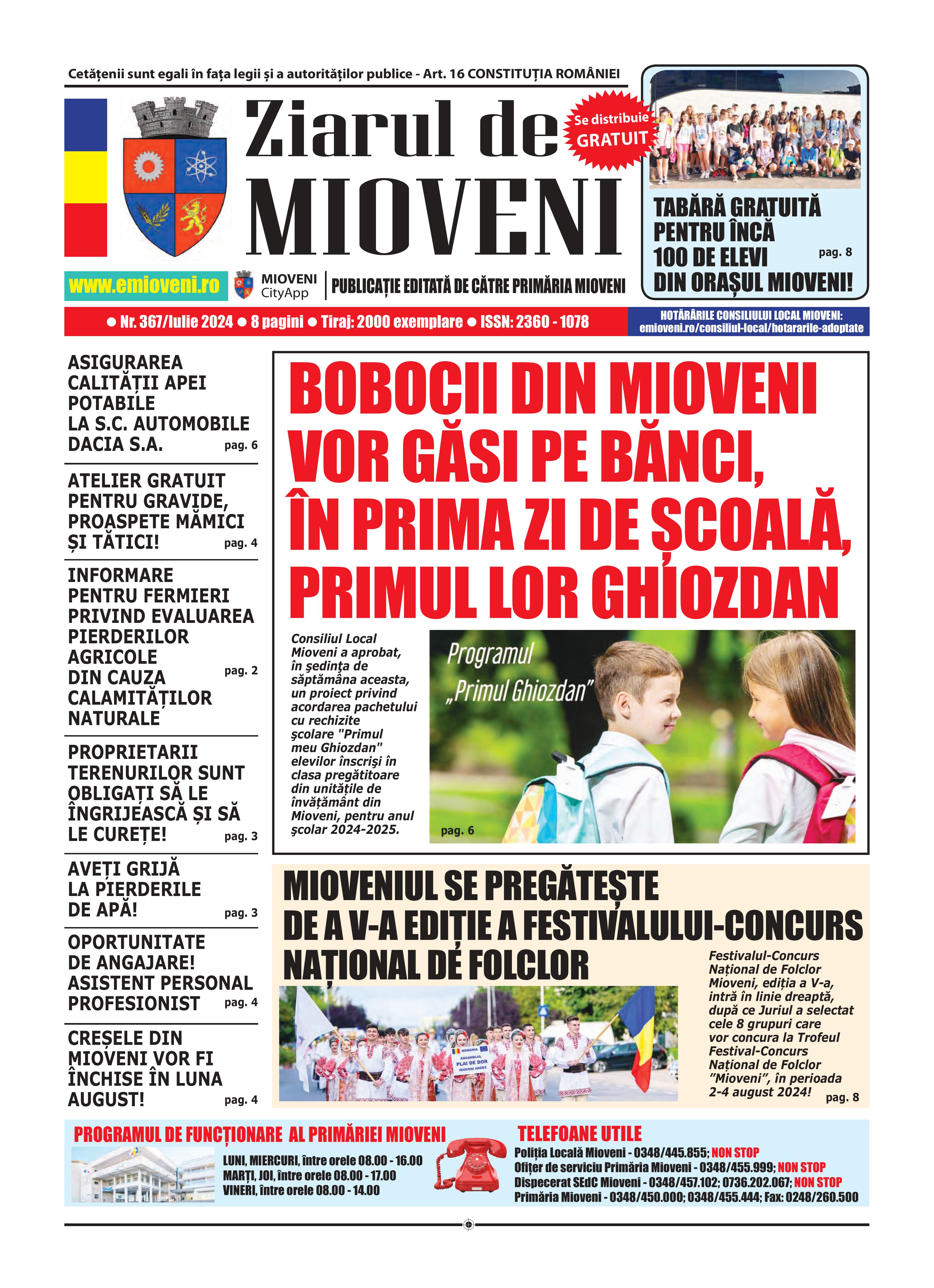 Ziarul de Mioveni nr. 367 - Iulie 2024