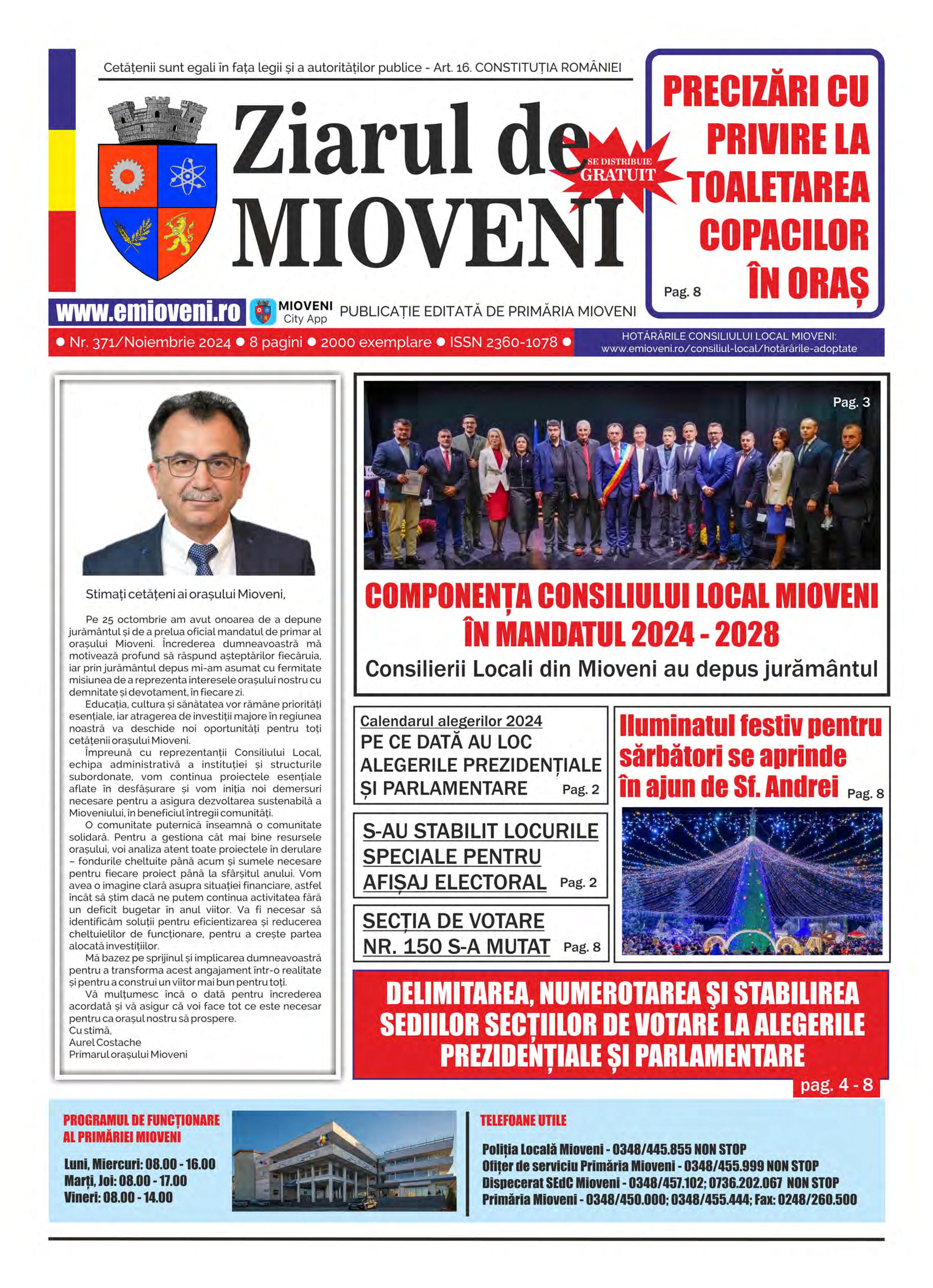 Ziarul de Mioveni nr. 371 - Noiembrie 2024