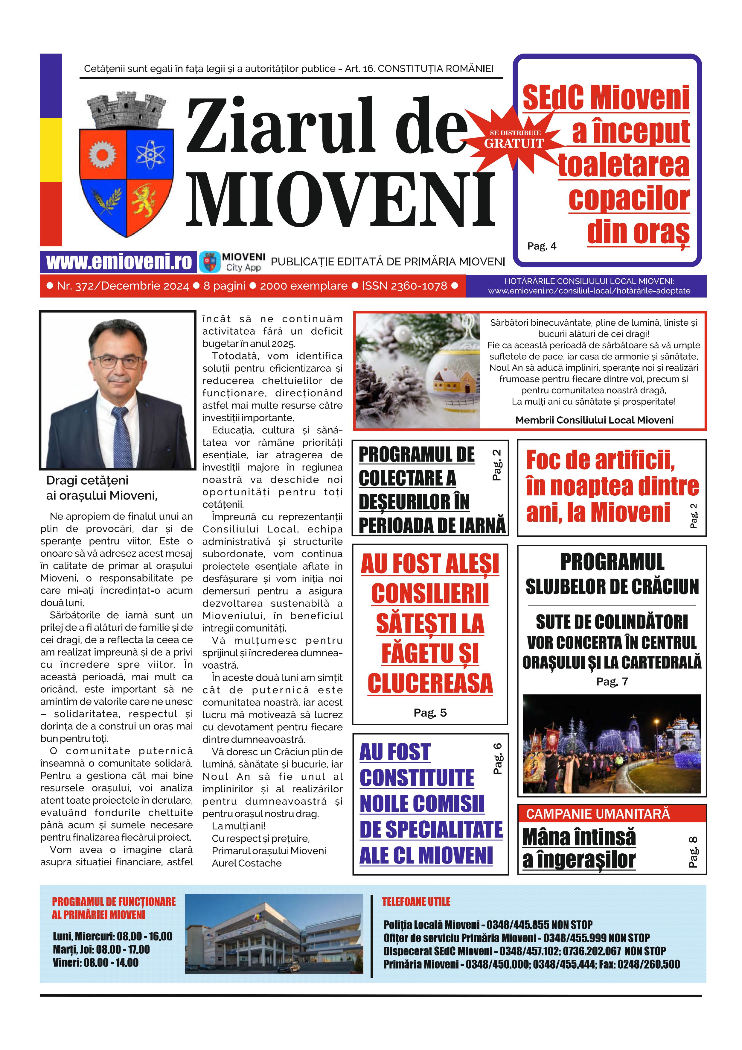 Ziarul de Mioveni nr. 372 - Decembrie 2024