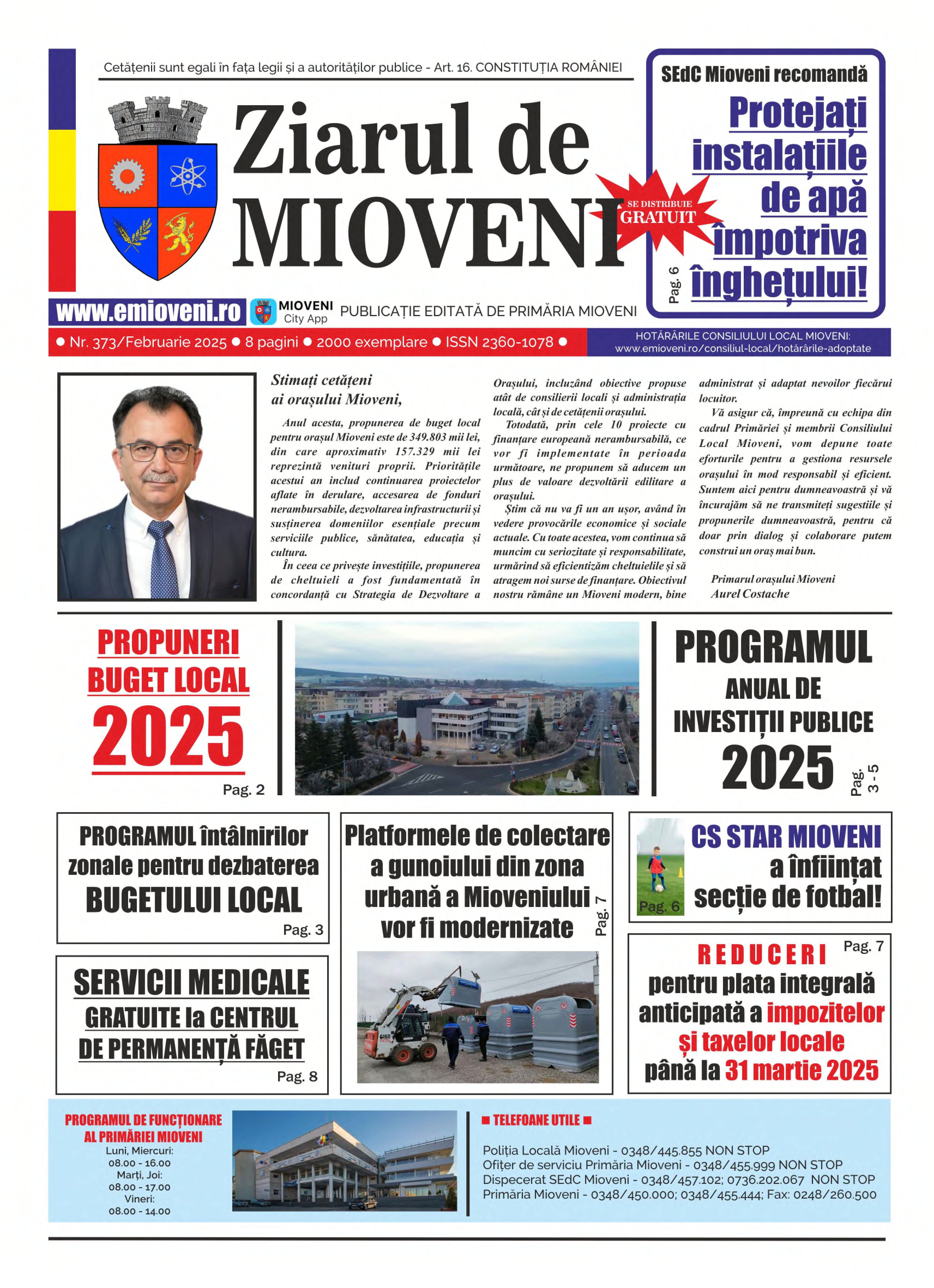Ziarul de Mioveni nr. 373 - Februarie 2025