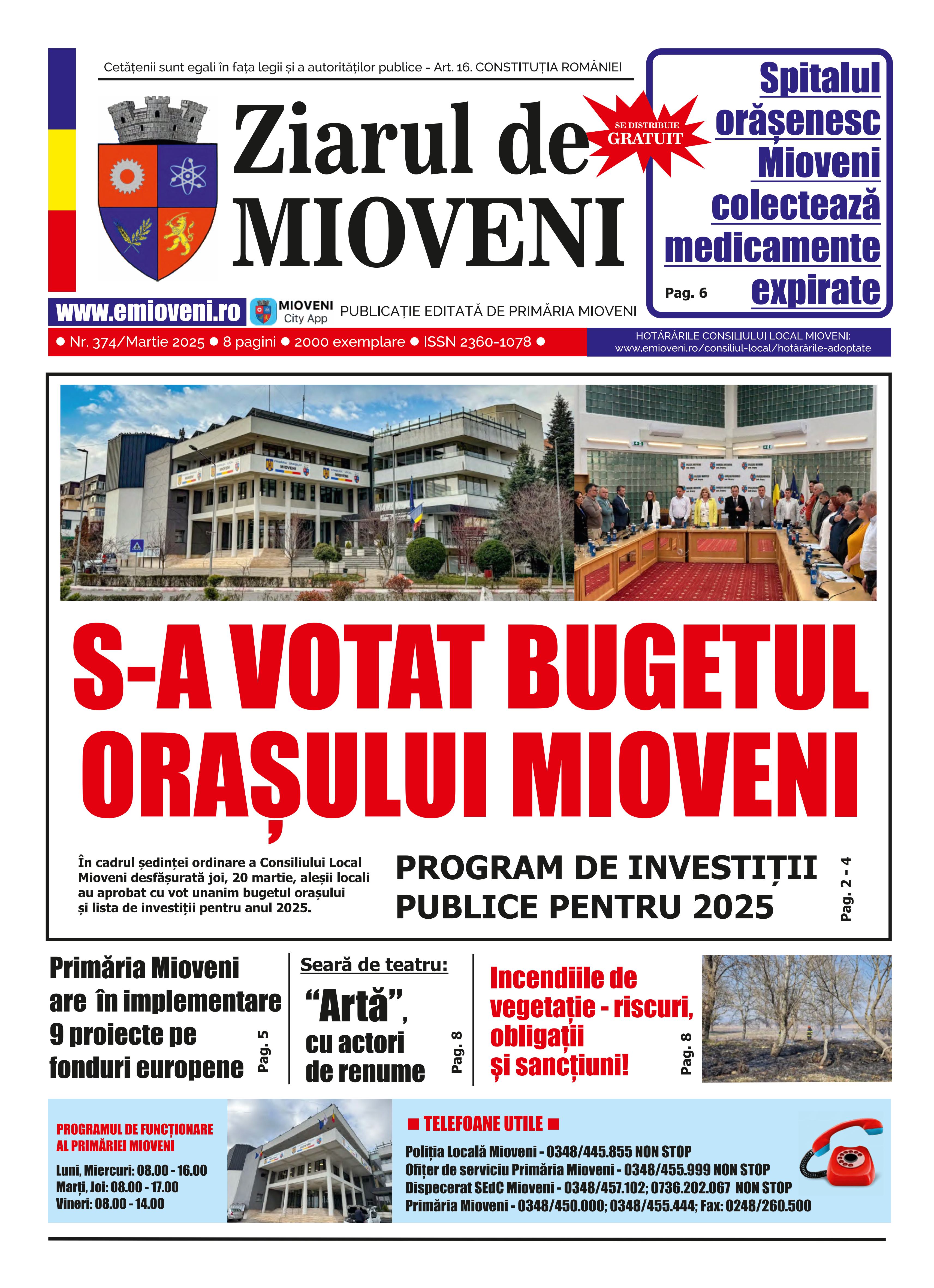 Ziarul de Mioveni nr. 374 - Martie 2025