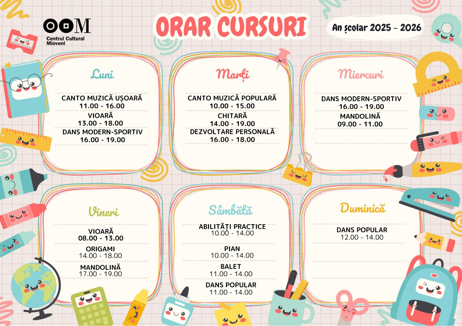 Încep cursurile gratuite la Centrul Cultural Mioveni!